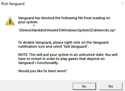 Vanguard anti-cheat is telling people to delete System32 if they want to play. gg rito