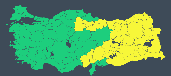 Meteoroloji, yarın Türkiye'nin doğusu için gök gürültülü sağanak uyarısı yaptı. 34 il için sarı uyarı verilirken vatandaşlardan sel ve su baskınlarına karşı tedbirli olunması istendi. Meteoroloji Genel Müdürlüğü Hava Tahmin Uzmanı Cengiz Çelik, 'Önümüzdeki hafta başına kadar,