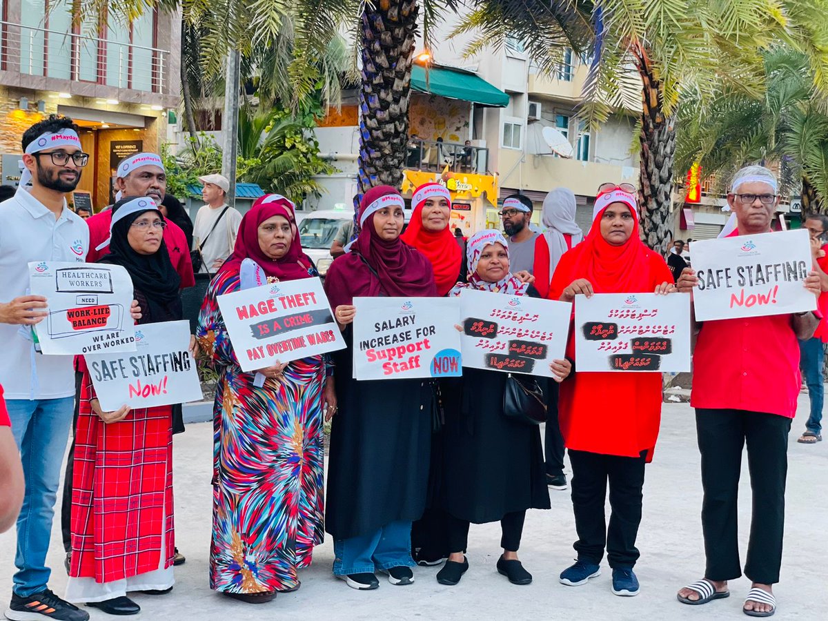 މަސައްކަތްތެރިންގެ ދުވަސް 2024 
  
ގައުމުތަކުގެ މަސައްކަތު ފަންތީގެ، އިގްތިސާދީ އަދި އިޖްތިމާއީ ހާލަތު ބަދަލުވެފައިވަނީ އެގައުމުތަކުގެ މަސައްކަތްތެރިން ޔޫނިއަނައިޒްވެ އެތައް ދުވަހެއް ވަންދެން ކުރި ވަރަށް ބޮޑު މަސައްކަތަކާއި  ގުރުބާނީއަކާއި އެއްކޮށެވެ. 
އެއީ، މަސައްކަތްތެރިން
