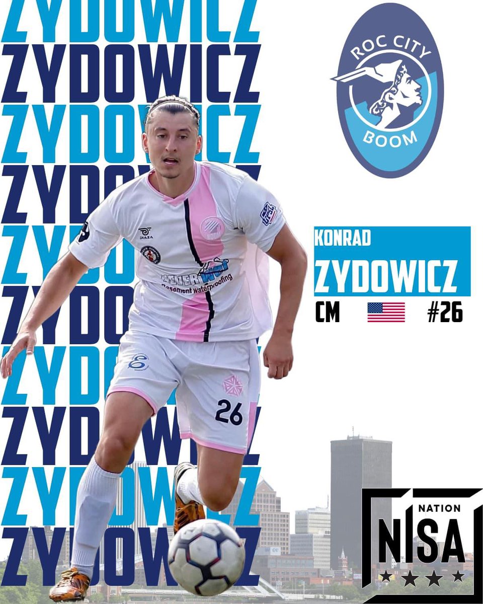 ✍️ Signed 📝 

Welcome 🙏 Back Konrad Zydowicz for the 2️⃣0️⃣2️⃣4️⃣ NISA Nation season❗️

Konrad has been a workhorse on the field for Roc City the last 3 years. Look 👀 forward to seeing him on the pitch once again. 

@kubiezee
