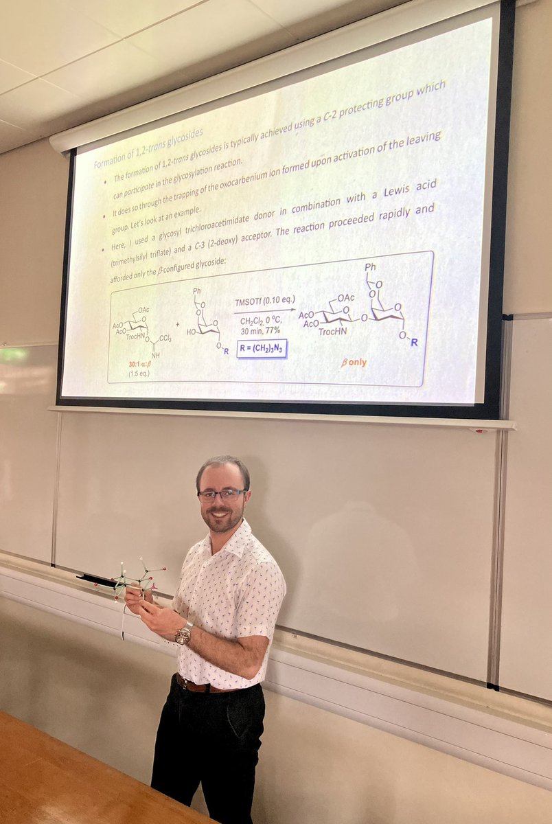 Today in postdoc world - my first lecture! Teaching advanced carbohydrate chemistry to PG students at @ChemistryUoN. They’re letting me loose on a whole lecture course and workshops too. #throwback to 2016 and my 1st presentation

#glycotime #carbohydrates #postdoc #postdoclife