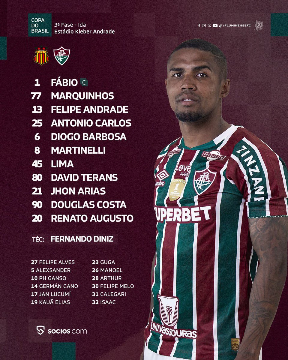 No ar com Sampaio Corrêa x Fluminense no Prime Video. Estou com o @LFFreitas e a @bibianabolson na transmissão exclusiva do jogo de ida da 3ª fase da Copa do Brasil. #CopaDoBrasilNoPrimeVideo @pvsportbr