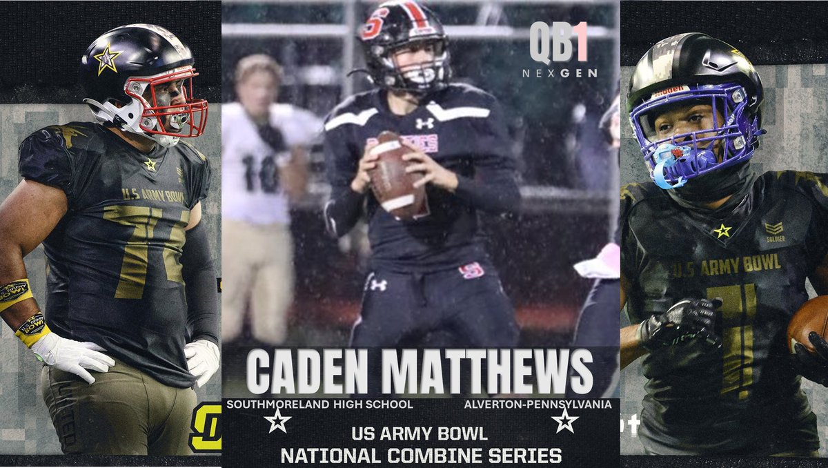 2026 QB Caden Matthews @cadenmatthews03 Southmoreland HS @SHSFootball4U (Alverton-Pennsylvania) ready to work Saturday in Dayton @ArmyBowlCombine