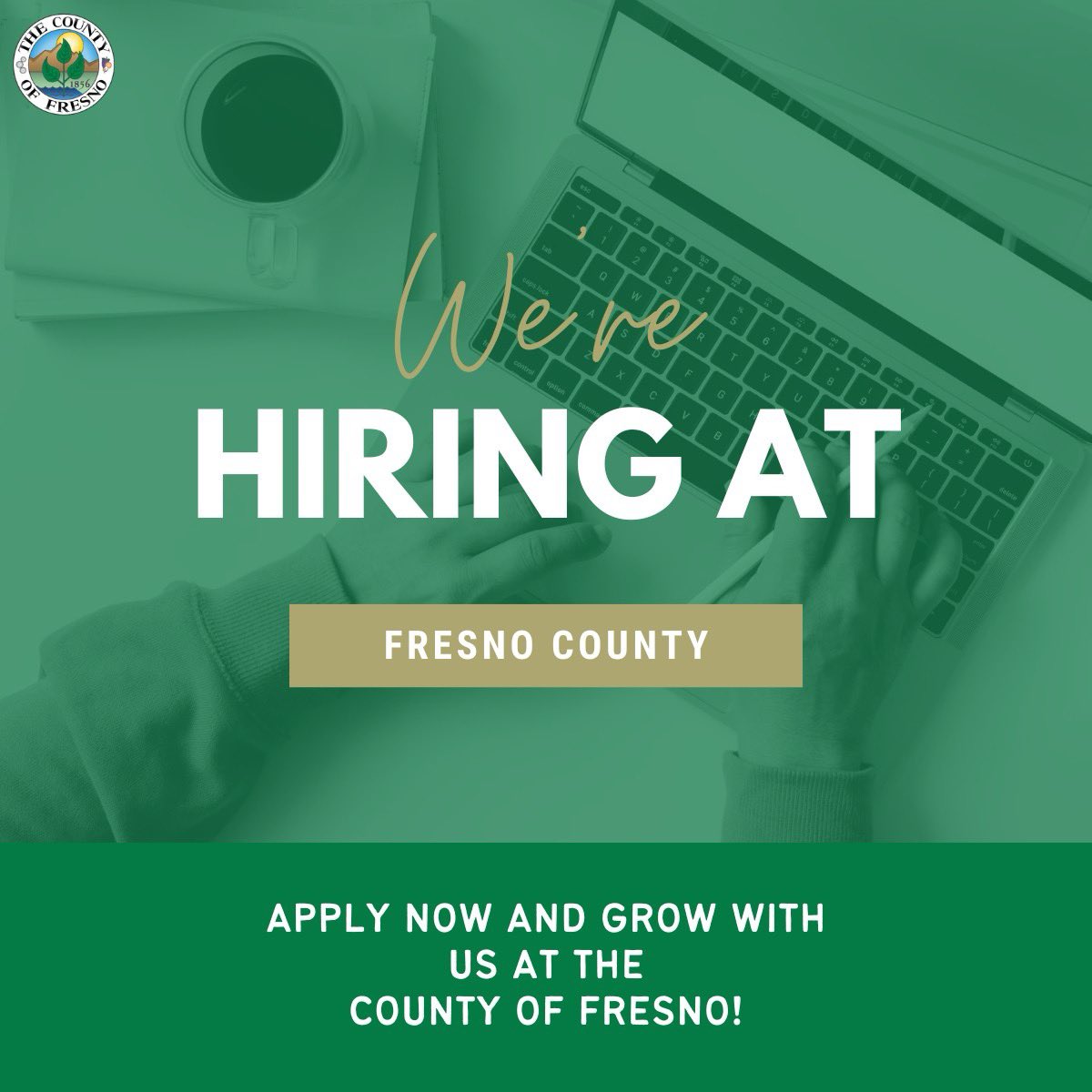 We’re Hiring at the @FresnoCountyCA ! Search all the different career opportunities available to you and come grow with us at the County! Share this post with your friends! 🔄 Search for opportunities here: fresnocountyca.gov/Departments/Hu…