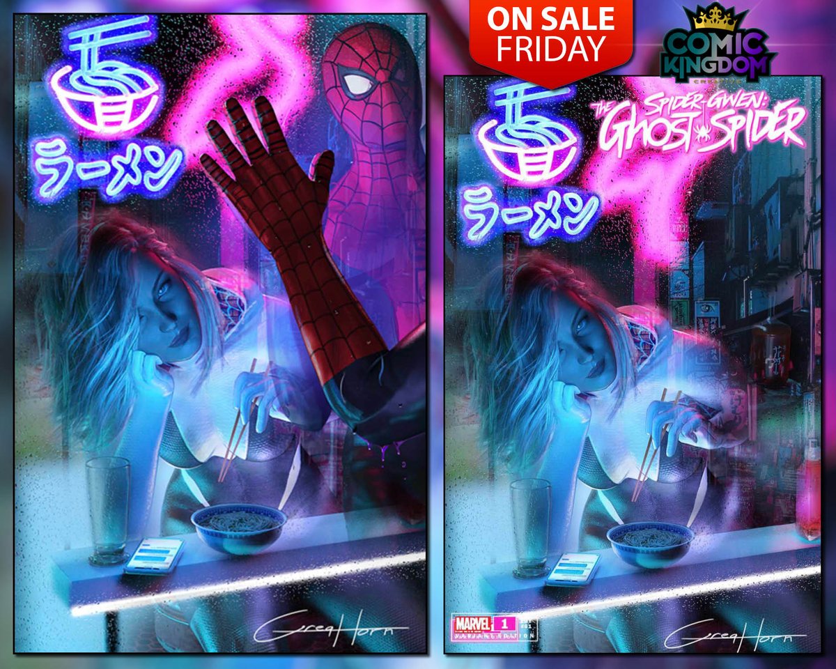 ⏰ On Sale 12pmPDT/3pmEDT Friday!
🕷️ @GregHorn Spider-Gwen: Ghost-Spider 1 CK Shared Exclusive!
#comickingdomcreative #comickingdomrules #spiderman #spidergwen #gwenstacy #ghostspider @Steph_Smash @ikadraws #greghornart