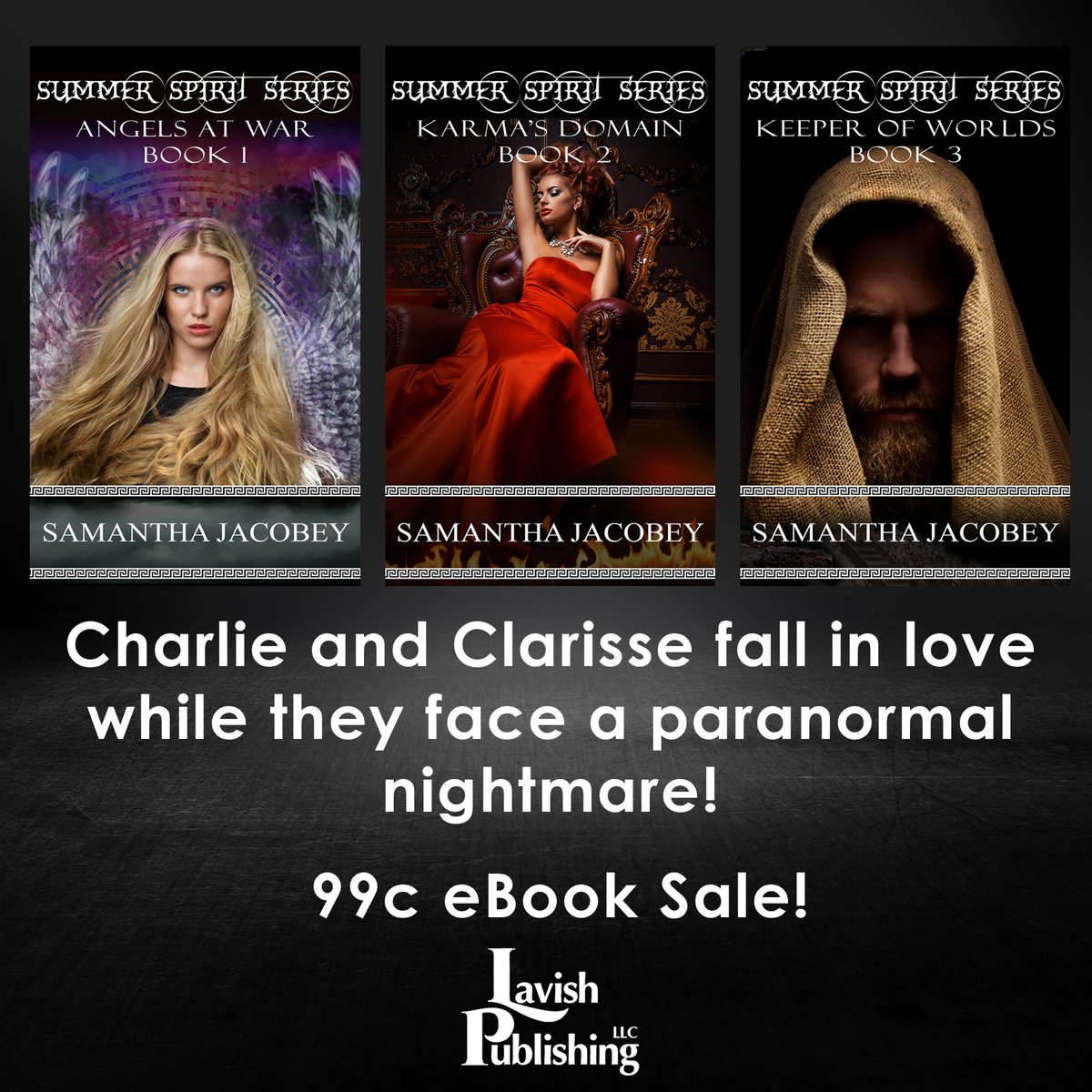 From Sam Jacobey: Charlie & Clarisse fall in love while they face a paranormal nightmare in the Summer Spirit Series ebook, AUDIO and paperback! books2read.com/AngelsAtWar Find out if they can stand up to the powers that be in this THRILLING MAGICAL ADVENTURE!!! KINDLE ~ NOOK ~ KOBO