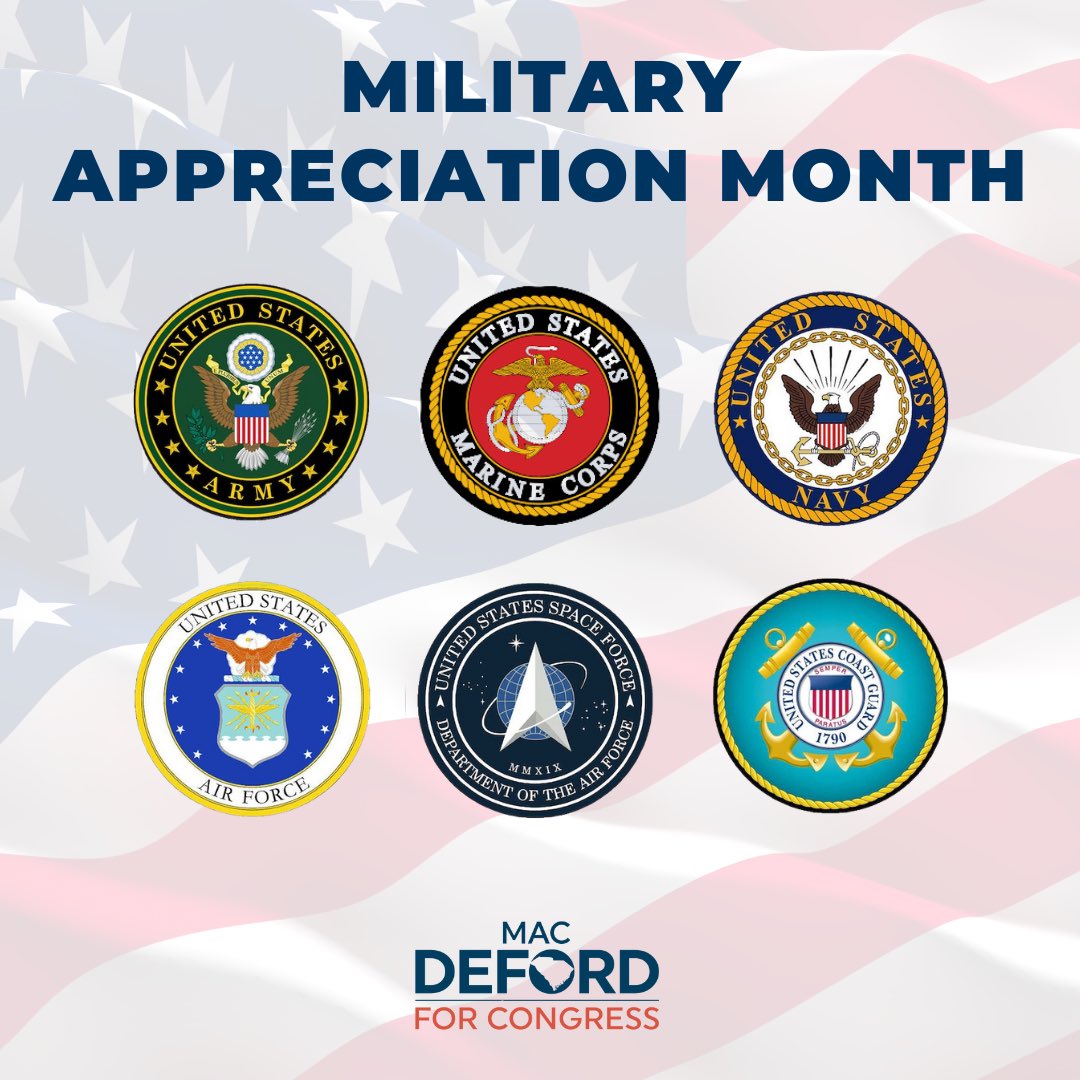 Happy Military Appreciation Month! We extend our heartfelt thanks to our military members serving both domestically and overseas, as well as to their families who provide them with steadfast support. #army #marinecorps #navy #airforce #spaceforce #coastguard