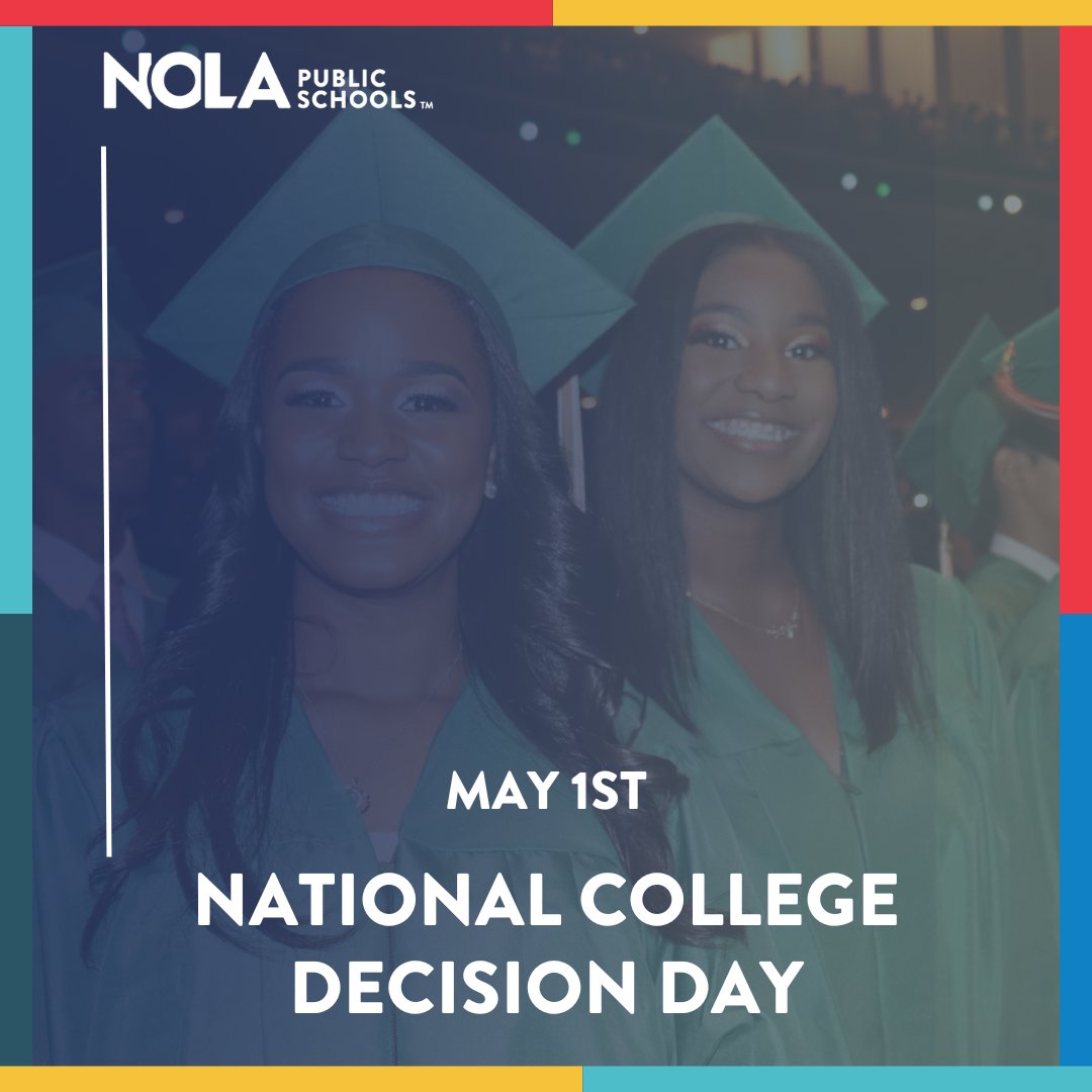 🎓 Let's celebrate National College Decision Day with NOLA-PS! 🎉 We're thrilled to witness our senior scholars embracing their future paths, whether it's college or beyond. Your journey is ours to celebrate! 🌟 #CollegeDecisionDay #NOLAPSProud ⁠