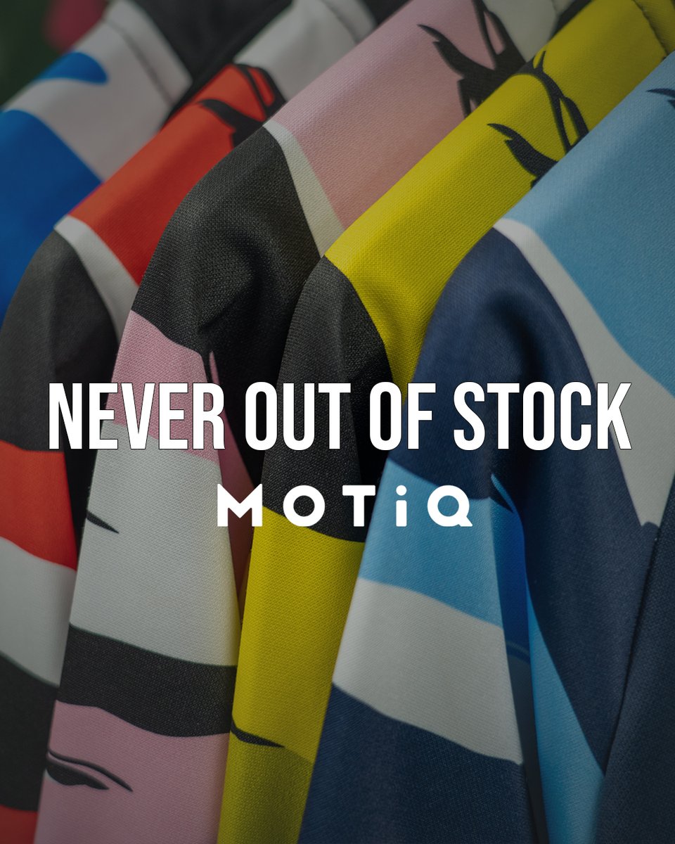Never out of stock!

As a custom sportswear manufacturer we do not not have supply issues like other big brands.  With MOTiQ you can be assured that if you need extra shirts midway through the season or even 2 years later, its no problem.

Shop online at MOTiQ.co.uk