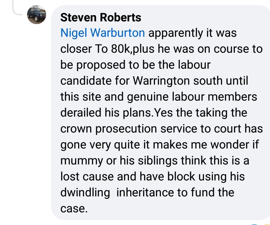 16/30. The abuser gang repeat their lies so often they might even end up believing them. Check out this nonsense about funding my successful legal defence against THEIR malicious complaints - another heap of lies that distressed my wife & family, who were fully behind me.
