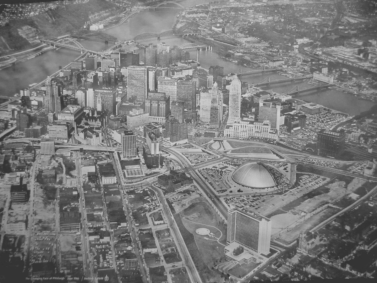Nice shot of the Pittsburgh skyline, 1966