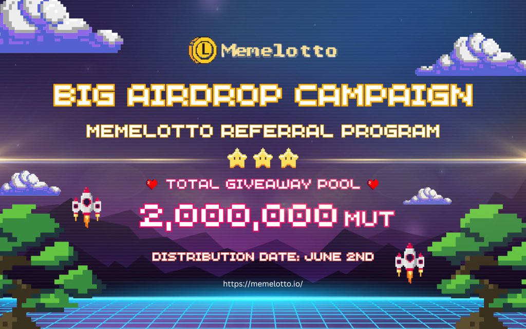 New #airdrop: MemeLotto
Reward: 1,500 MUT (~$20) 
News: Coinware, Guaranteed 
Distribution date: June 6th 

🔗Airdrop Link: t.me/hereforyourair…

-Complete all task of the airdrop
-Submit your BSC wallet address
-For 1000 Random Lucky winner
