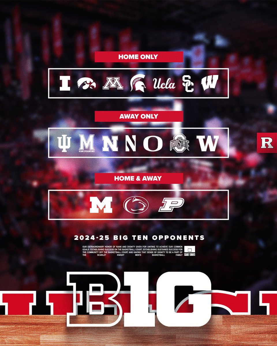 The 2024-25 @bigten opponents slate is set ✅ #TheKnighthood🛡⚔️