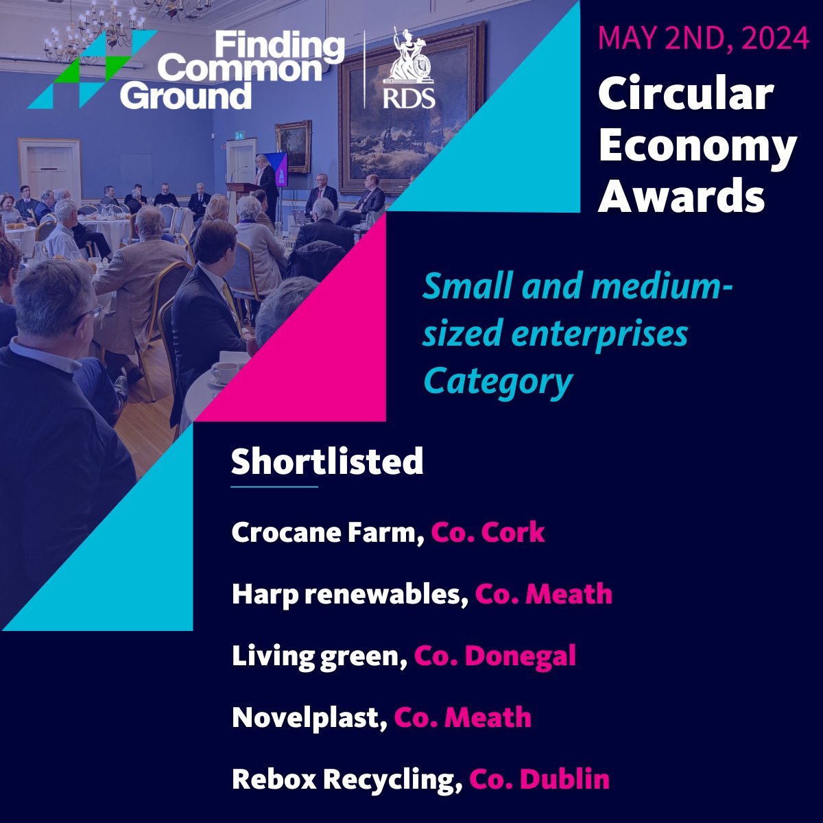 2024 marks a start of highlighting circular models and inspiring a new generation of innovation leaders, while growing awareness and support with consumers to buy products created with circular principles. For the first time, the RDS will recognise Irish businesses,…