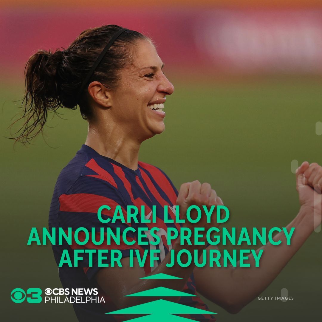 Former USWNT soccer forward and New Jersey native Carli Lloyd announced she's pregnant after a long #fertilityjourney. The retired soccer star announced the joyful news in a social media post and in her own words in Women's Health magazine.

Details: cbsloc.al/3y2ZbQQ