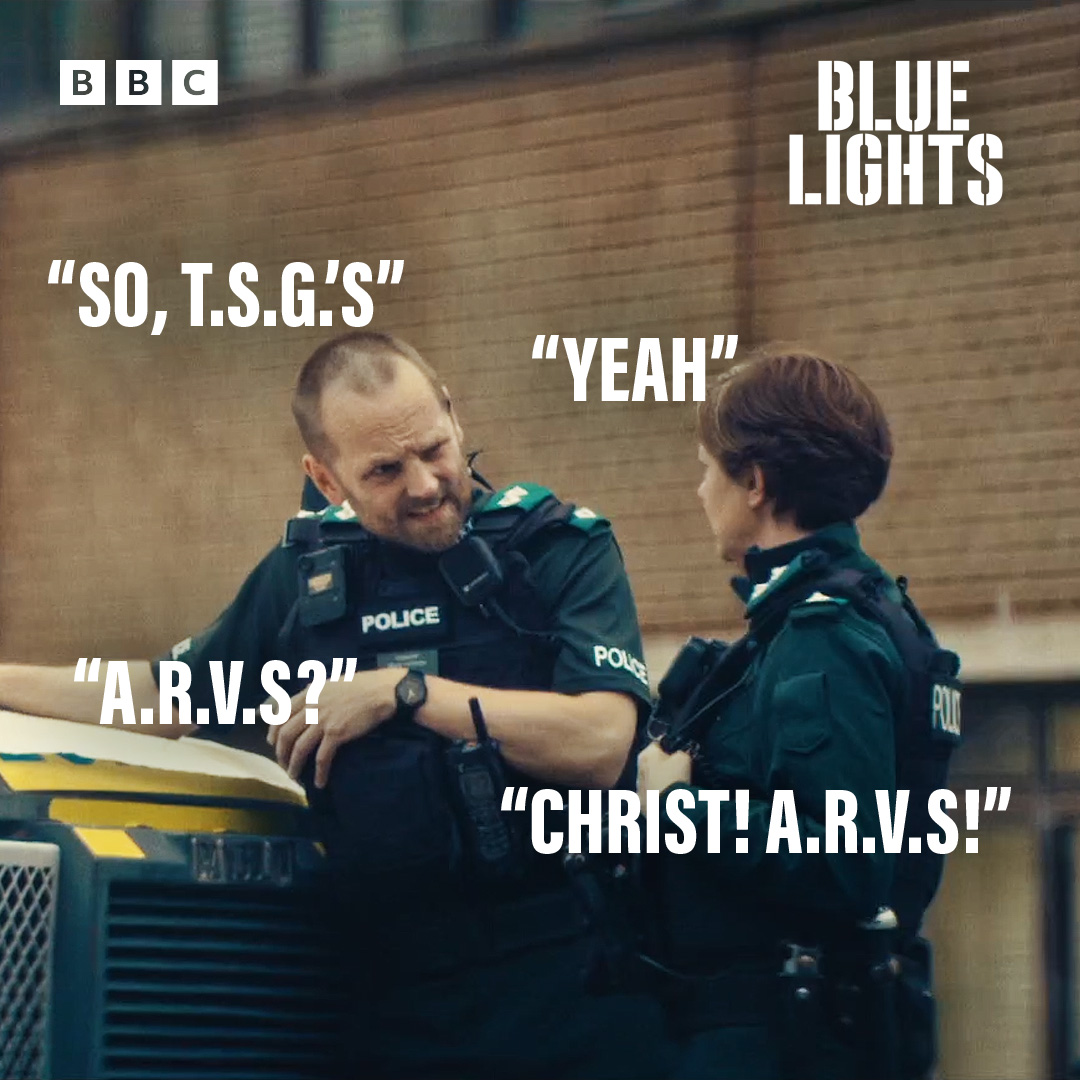 You know things aren't going to plan when you have to bring out the ARVs

Anyone learn some new acronyms this week?

Blue Lights | New Series! | Mondays 9pm | BBC One &amp; #iPlayer

#BringOnTheBlueLights #BBCOne #TV #TVDrama