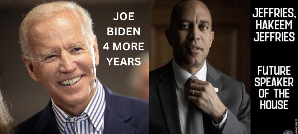 Who else is Voting for Biden? Who else can’t wait for Speaker Jeffries? These two men will save our democracy 🌊💙💯🌎🙏🏻 Vote Blue 2024…Up and Down The Ballot #StrongerTogether 🌊🌊🌊🌊