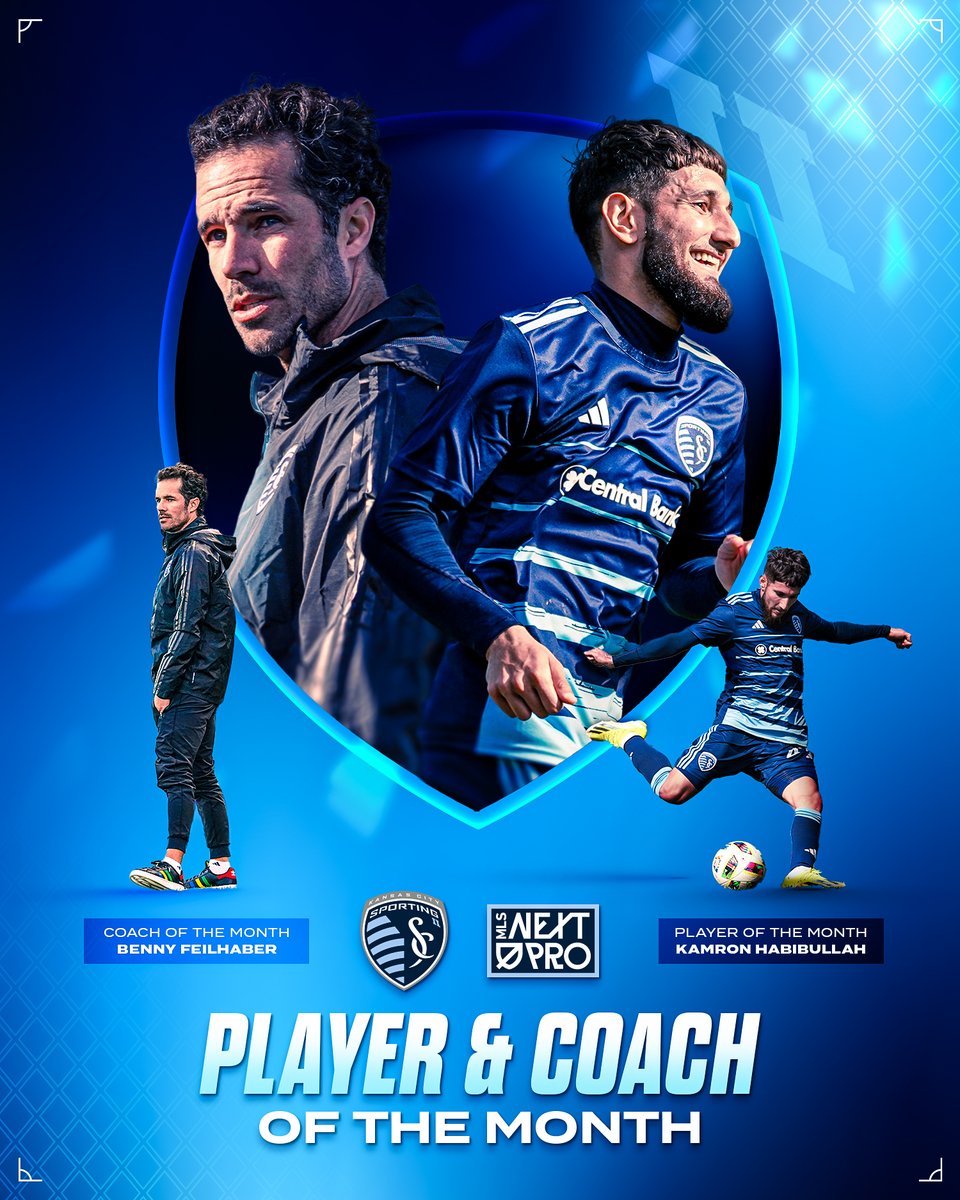 👏 Capping off an amazing April with a pair of awards! Benny Feilhaber has been named @MLSNEXTPRO Coach of the Month and Kamron Habibullah takes home Player of the Month! 📝 sportingkc.com/skcii/news/spo… #SportingKC | @b_feilhaber22 | @kamronhh