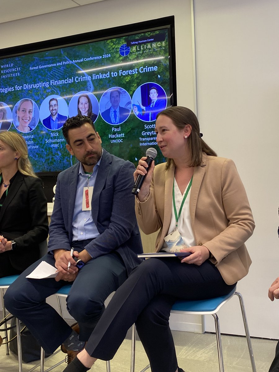 The @FACTCoalition's @JYansura speaking today on why 🇺🇸 needs to clean up its dirty 💰to help combat illegal deforestation around the world. Great panel at the Forest Governance and Policy Annual Conference @WorldResources #FGP24 @NatureCrimeAll thefactcoalition.org/report/dirty-m…