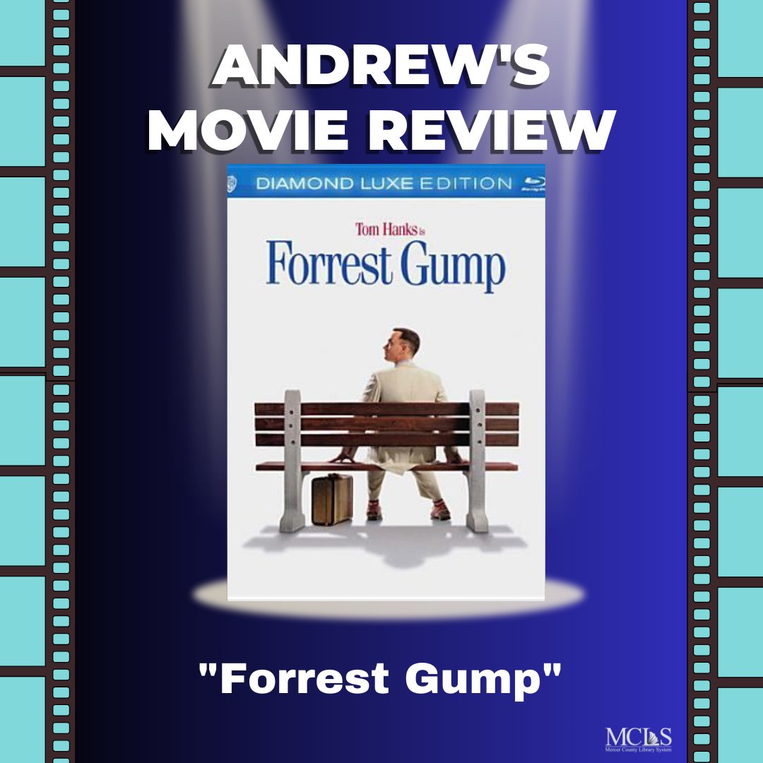 Andrew's Movie Review, 'Forrest Gump' A simple man from Alabama runs and fumbles his way to great success and ends up talking to people at bus stops. A story not unlike my own. merl.ent.sirsi.net/client/en_US/m… #moviereviews #mcls #forrestgump #njlibraries