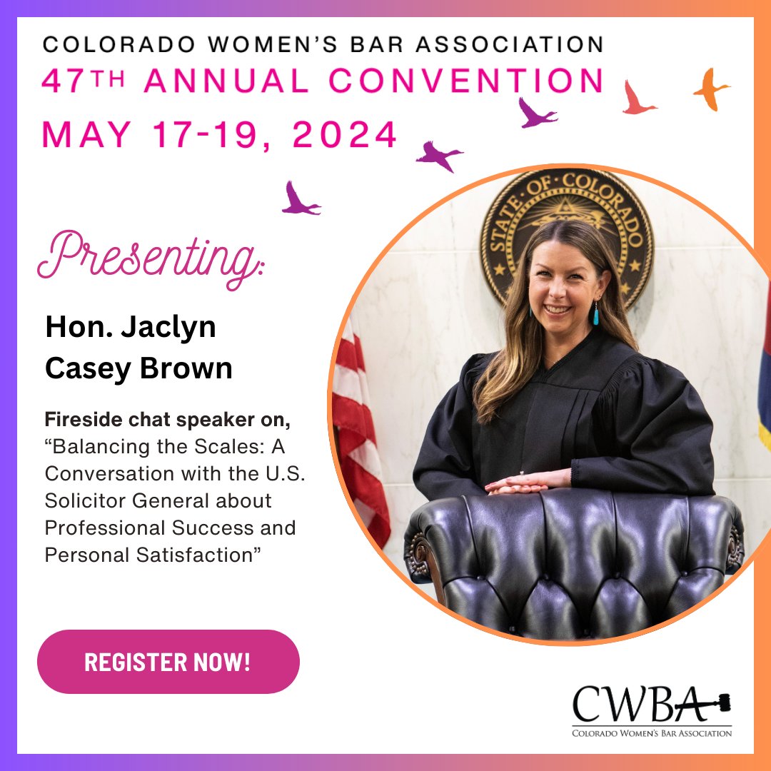 Excited to announce Judge Jaclyn Casey Brown for our 'Balancing the Scales' fireside chat!

#FireSideChat 

Secure your spot: cwba.org/event-5378606