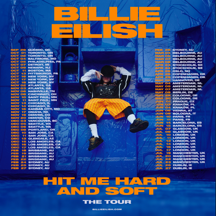 PhoenixxMusicc's tweet photo. Billie Eilish has announced HIT ME HARD AND SOFT : THE TOUR in support of her upcoming new album.

Visit https://t.co/8mTtgCYuW3 for a list of full tour dates and to learn more about purchasing tickets.

@billieeilish #billieeilish #billie #hitmehardandsoft https://t.co/3uCC3nUwLt