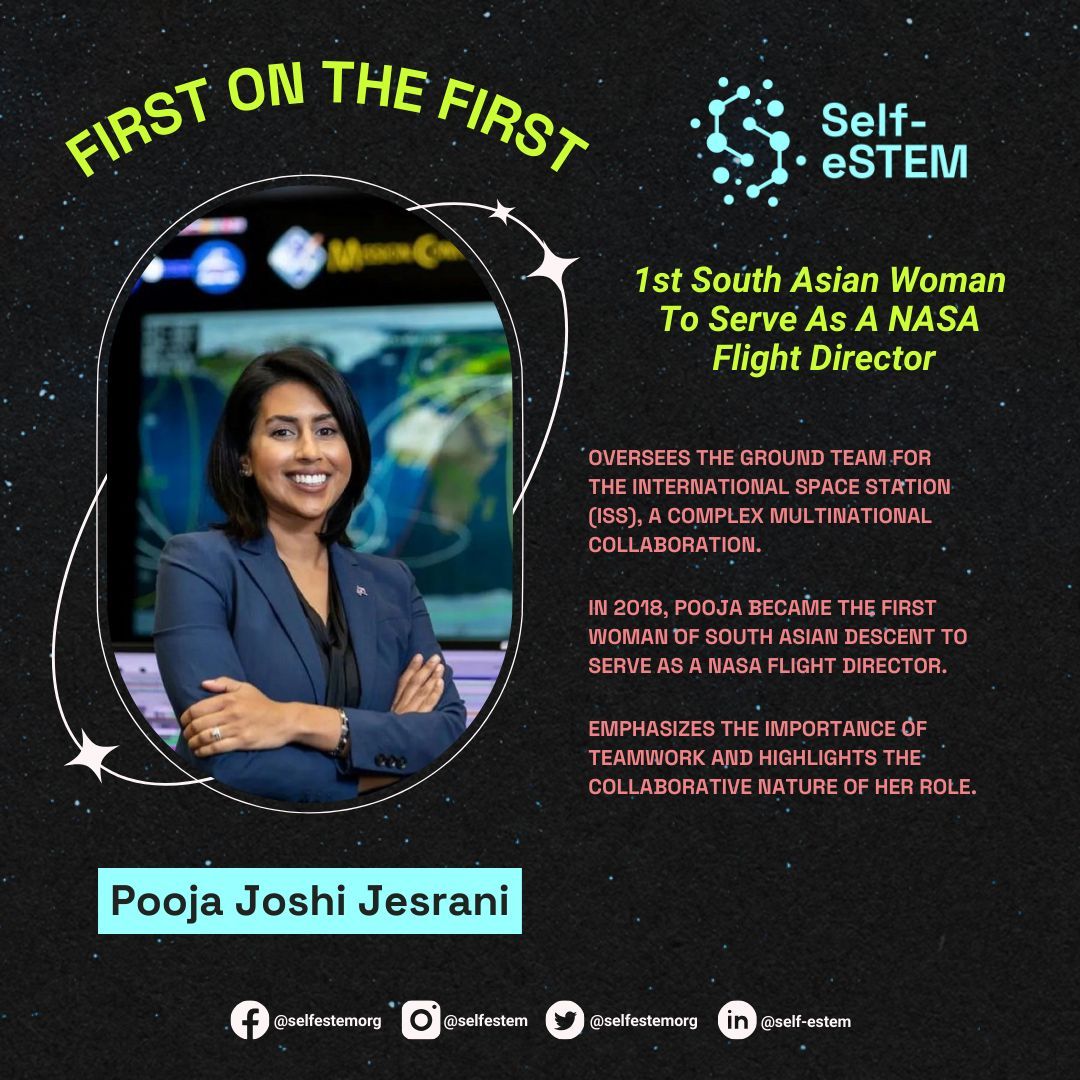 Happy First on the First and AAPI Heritage Month! 🚀 Meet Pooja Joshin Jesrani, the trailblazing woman breaking barriers in space exploration! She made history as the FIRST woman of South Asian descent to serve as a flight director at @NASA 🛰️
#WomenInSTEM #AAPIHeritage #NASA