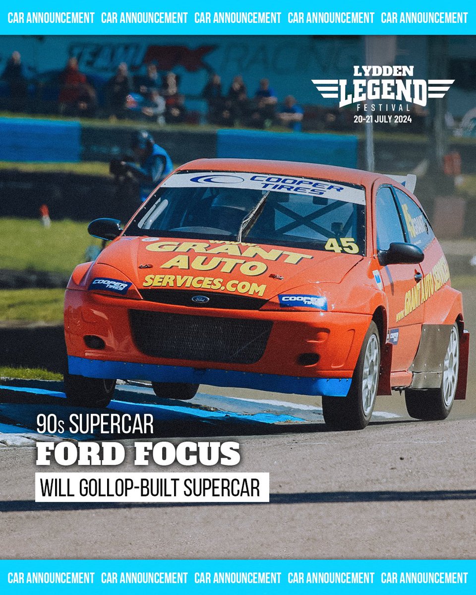 🏁 Car Announcement 🏁 Originally built and raced at the turn of the millennium for Will Gollop, this Ford Focus Supercar was subsequently campaigned by a then-rising star, Andrew Jordan. 🎟 Tickets on sale. Link in bio 🔗 #LyddenLegend