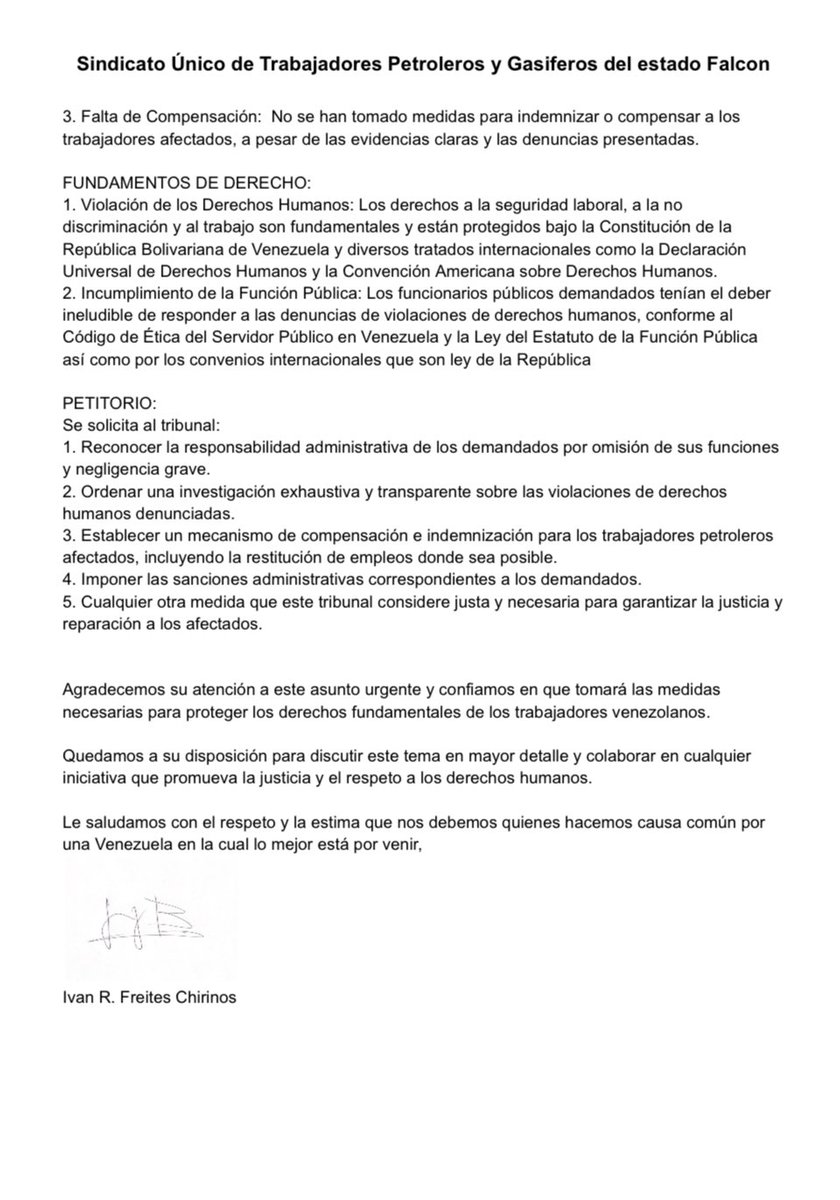 Demanda ante el TSJ Legítimo Dr. Antonio Marval-Jiménez Presidente del Tribunal Supremo de Justicia. Por vía electrónica y correo certificado. Honorable Magistrado Marval-Jiménez, Me dirijo a usted en los más respetuosos términos con la finalidad de solicitar la inmediata…