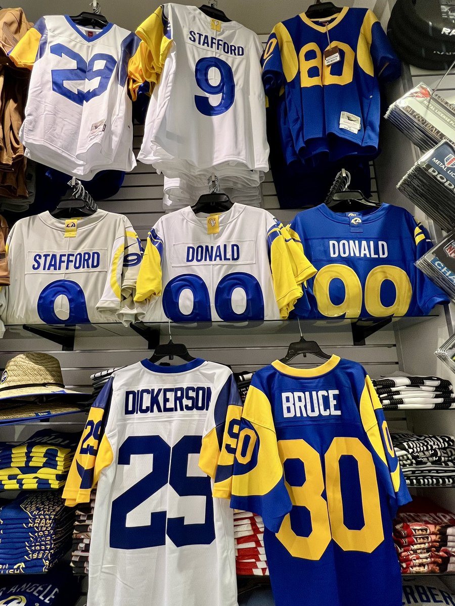 Im a sucker for these Mitchell and Ness Rams Legacy jerseys. Cant ever go wrong with the throwbacks. No love for the Bone Jerseys?? Pick one??
#RamsHouse