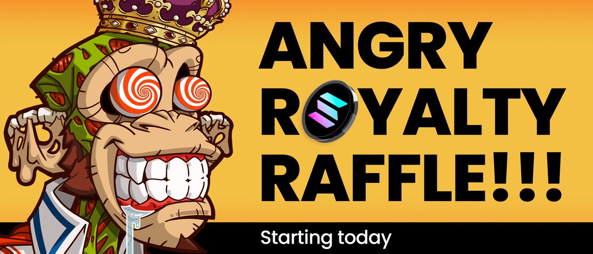 A message from founder/artist @AngryTeno 👇 🎉🚀 Exciting News, Everyone! 🚀🎉 Starting from today, we're kicking off an EPIC month-long event that's going to blow your minds! Get ready for the ANGRY ROYALTY RAFFLE! 🦍💰 Here's the deal: Every single week, we're going to…