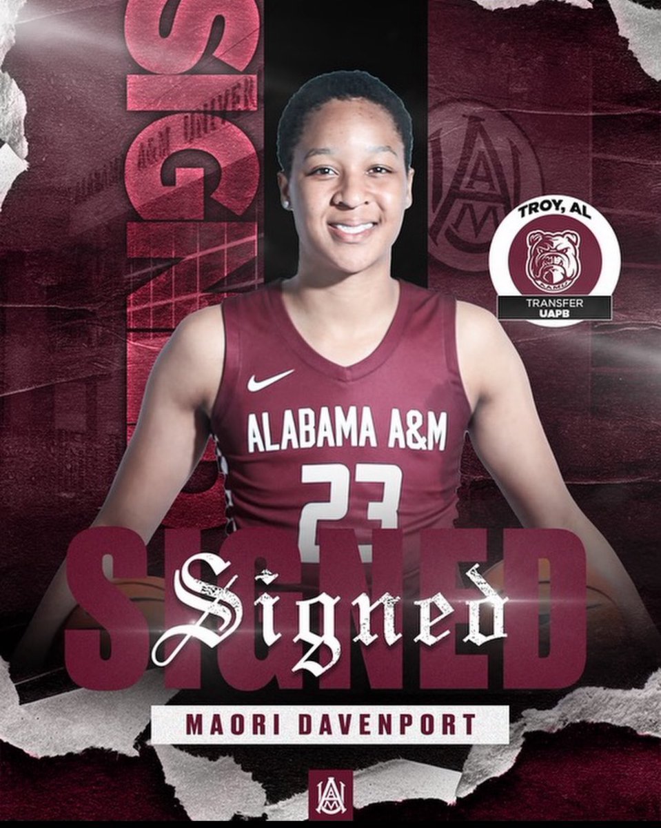 Former #UAPB #GoldenLions C Maori Davenport has also followed her former head coach Dawn Thornton to play for the #AAMU #LadyBulldogs

@DivaCoachAAMU | @aamuwbb