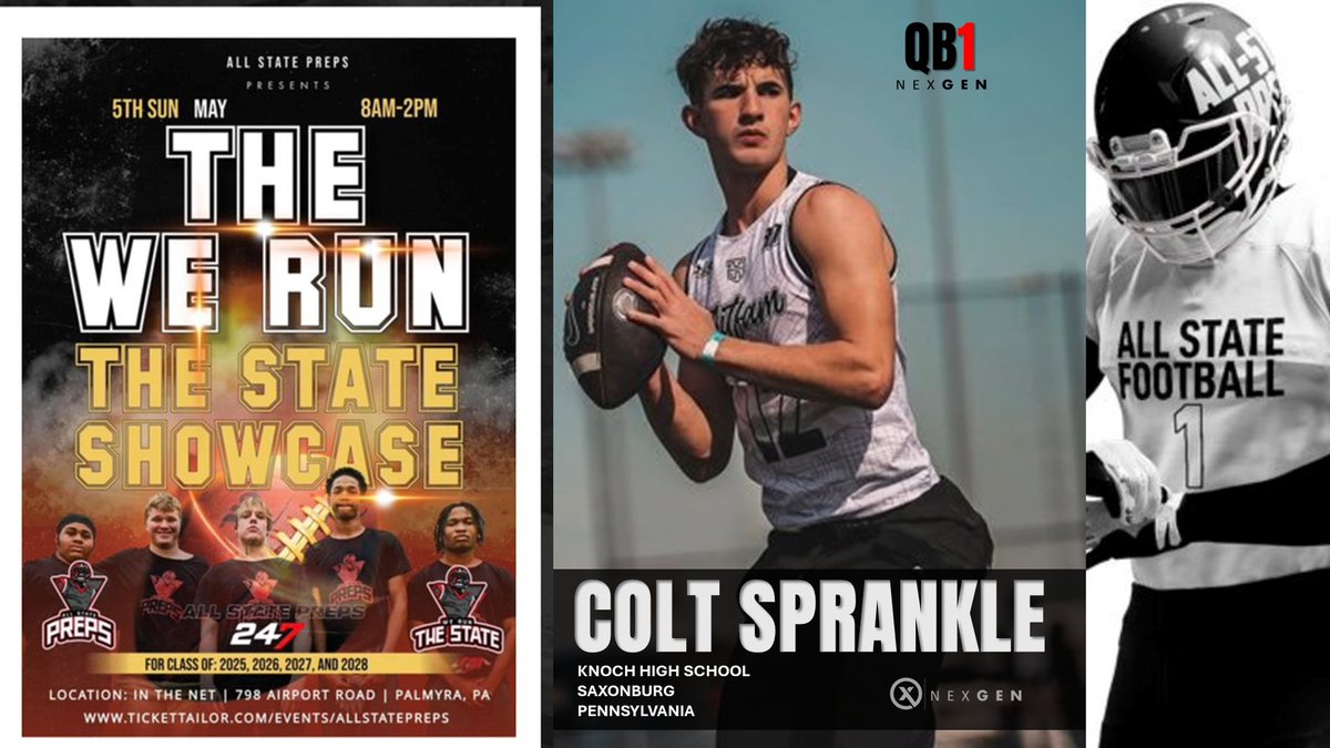 2026 QB Colt Sprankle @ColtSprankle Knoch HS @KnochFootball (Saxonburg-Pennsylvania) set to work Sunday @EdOBrienCFB All State Preps We Run The State Showcase