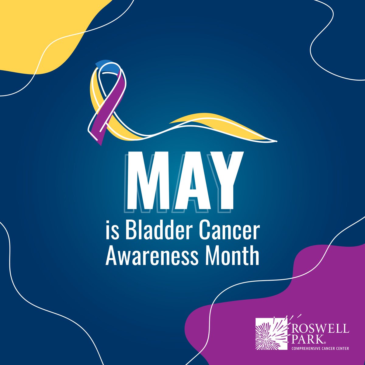🟣🔵🟡 May is bladder cancer awareness month! 🟣🔵🟡 Every day in the Woloszynska Lab at @RoswellPark , we strive to perform rigorous research towards the treatment and cure of bladder cancer. 💜💛💙