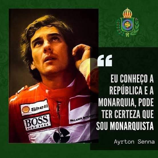 30 Anos sem Ayrton Senna Vocês sabiam que Ayrton Senna era Monarquista?