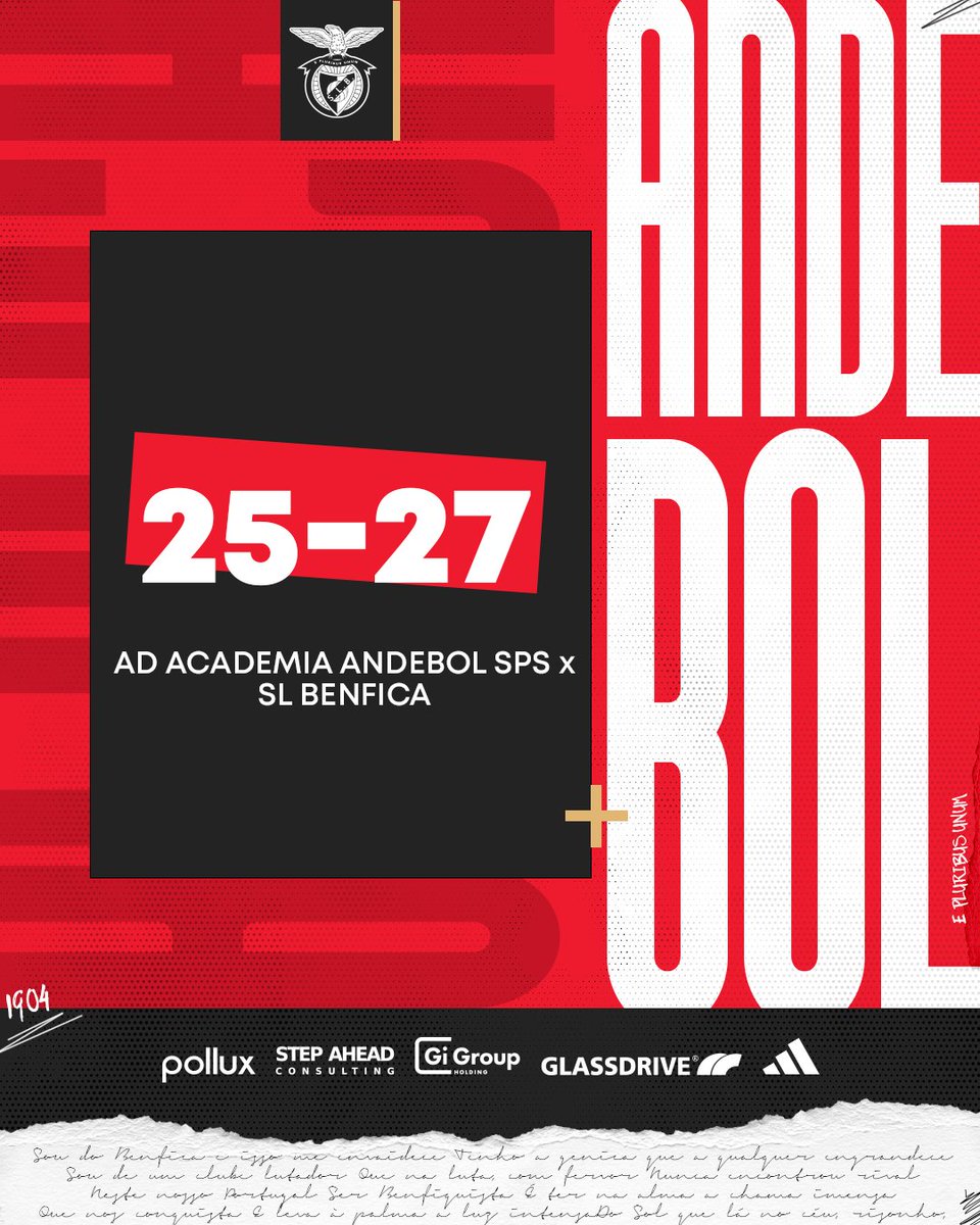 #AndebolBenficaFem | ⏹ Termina o encontro da 6.ª jornada (fase final) do Campeonato Nacional!

🤾‍Maria Unjanque (9), Constança Sequeira (5), Duda (5), Mihaela Minciuna (3), Margarida Sá Pessoa (2), Alexandra Shunu (2) e Nádia Rodrigues

#Pollux #StepAhead #GiGroupHolding…