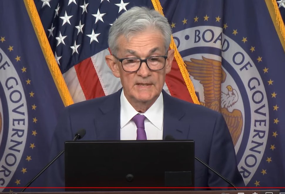 Jerome noting that inflation isn't going down like he thought it would (surprise).. and he's prepared to keep rates higher for longer.