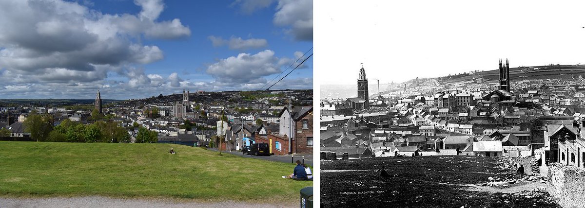 How things have changed - views from Audley Place now (2024) then (late 1800s) & #TimewarpCork #LoveCork #PureCork #CorkLike B&W📸#Cork Past and Present