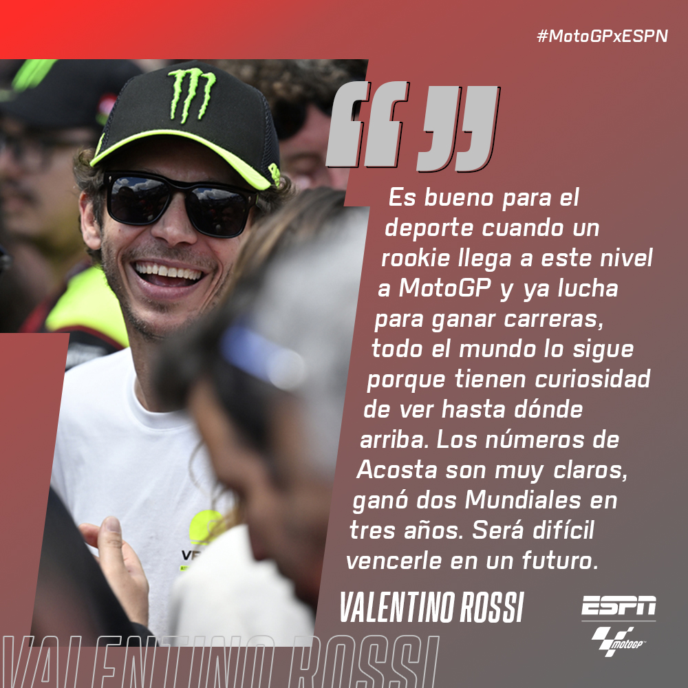 ¡Valentino #Rossi opinó sobre el presente y futuro Pedro #Acosta! 🔝