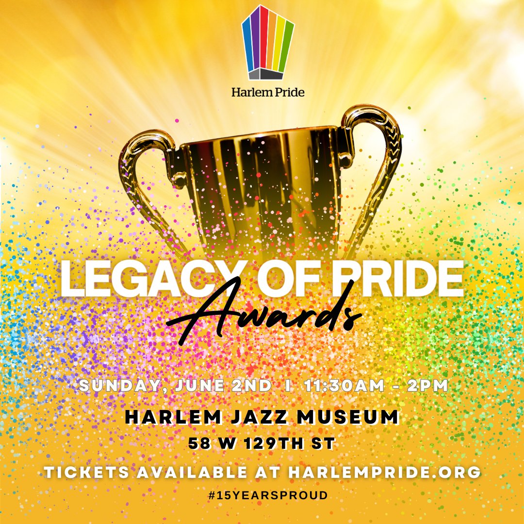 The Legacy of Pride Awards celebrate and honor the efforts of SGL•LGBTQ community members whose body of work has created a Legacy of Pride. This year we celebrate those who were instrumental in helping us get to 15 Years Proud! Tix $50 RSVP-eventeny.com/events/hp24lop… #15YearsProud