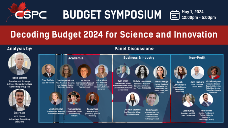 Today at 11.45 (PST) @Uvic VP Research & Innovation  @LisaKalynchuk joins Canadian Science Policy Centre’s Academia expert panel on Decoding #Budget2024 for Science and Innovation.'
@sciencepolicy
Register to attend online: sciencepolicy.ca/event/cspc-bud…