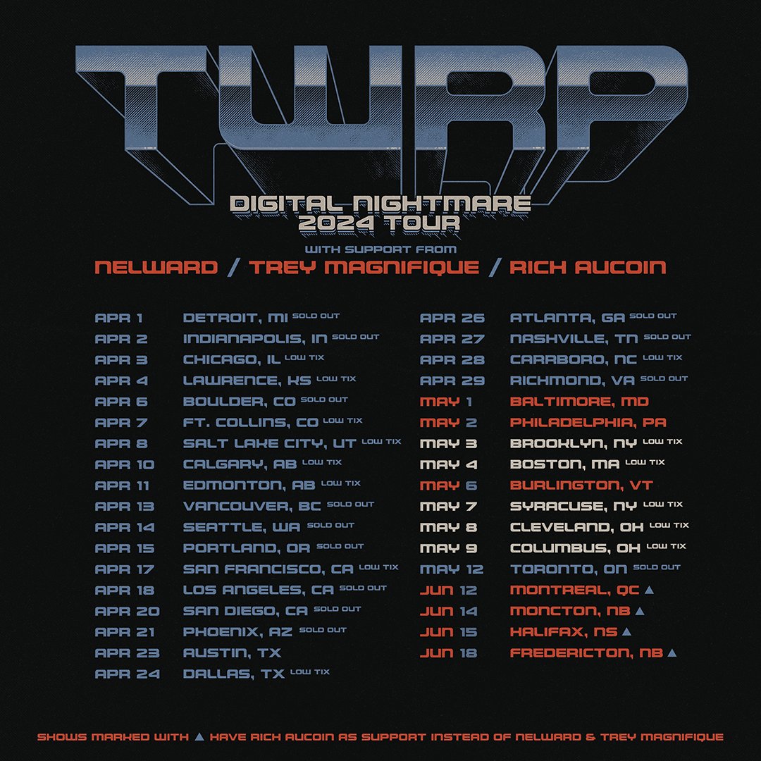 ⚡️BALTIMORE TONIGHT⚡️ TOUR UPDATES: - Cleveland is now LOW on tickets! - Boston is 90% sold out! - Columbus is 90% sold out! >>> tix.to/TWRP <<< @bwecht @nelward64 @RealGoodTouring