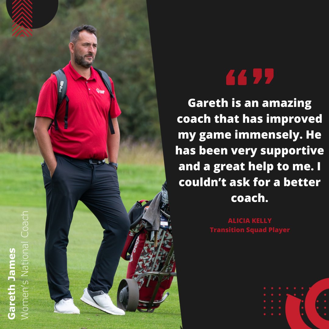 UK Coaching Week Introducing our National Women’s Coach, @GarethJamesGolf! He has work many years with the Wales Golf Boys teams and squads, he led the boys for a bronze medal finish in the Europeans Division 2 last year. #ThanksCoach