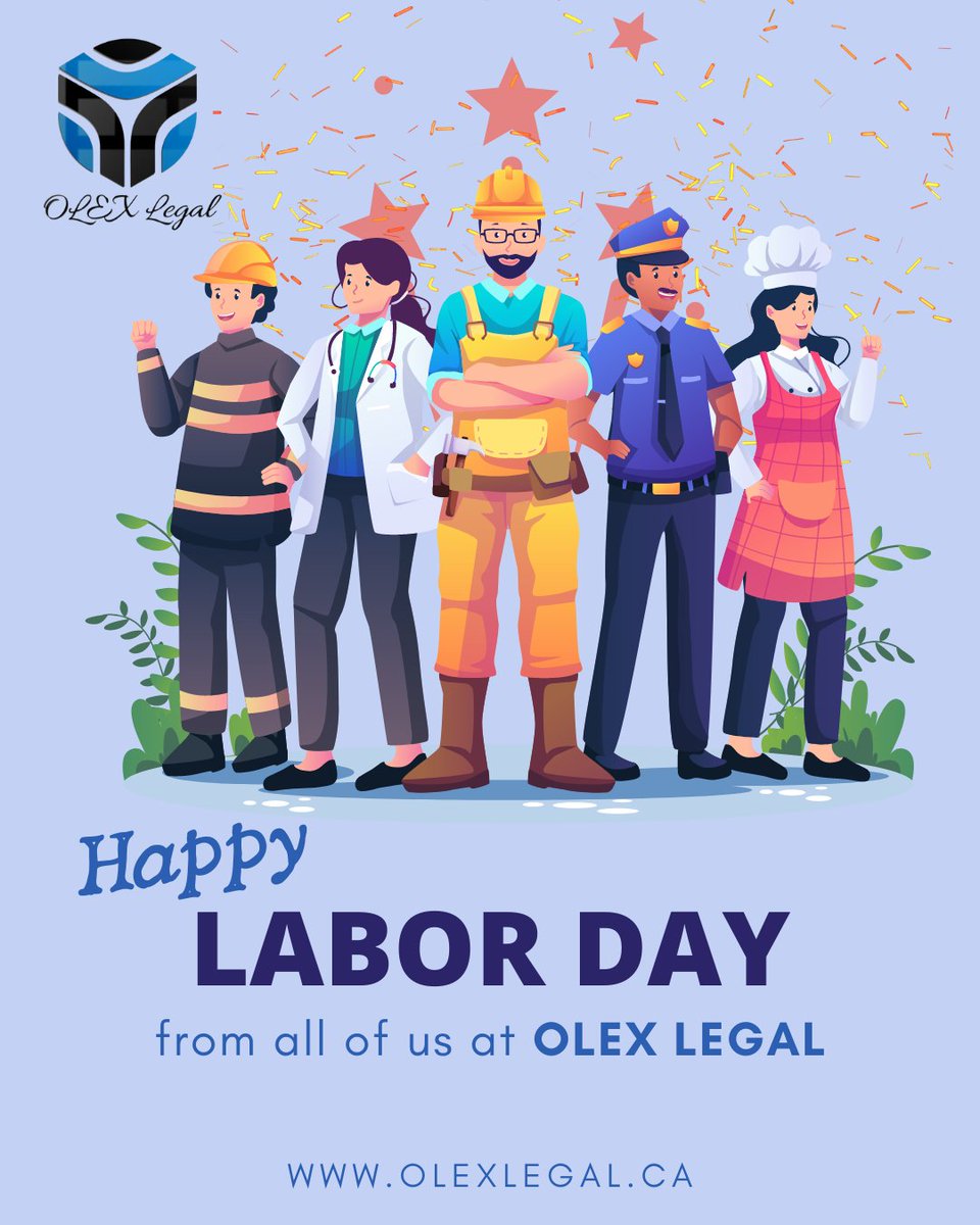 🌟 Happy Labor Day! 🌟

👷‍♂️👩‍⚕️👮‍♂️👩‍🍳👨‍⚖️

#LaborDay #Appreciation #DiversityInWork #ThankYouWorkers #OLEXLegal #CelebrateLabor