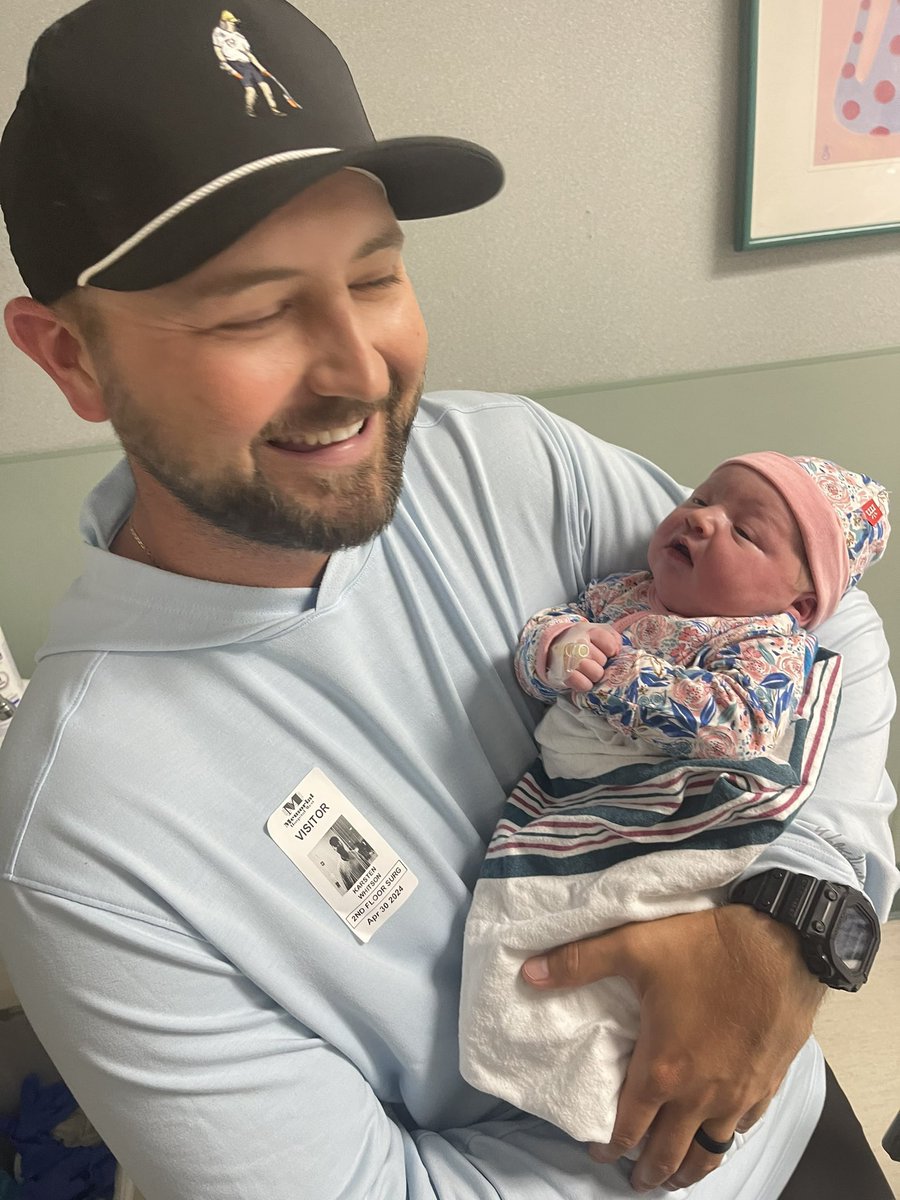 A new addition to the Panther fam. Congrats to @WhitsonKarsten & his wife McKenna on the birth of their second child, Charlotte 💙