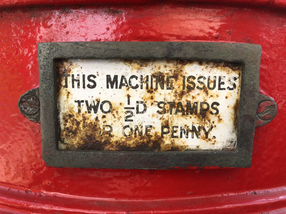 Pre-decimal signage (>53years ago) on the local letterbox