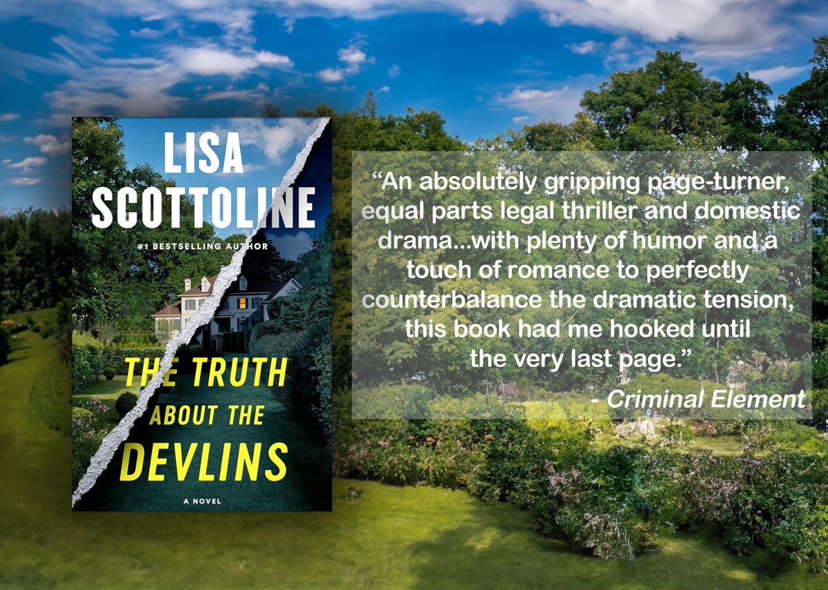 Thrilled to have this fabulous review for THE TRUTH ABOUT THE DEVLINS from Criminal Element! Great outdoor reading weather ahead so be sure to get your copy!