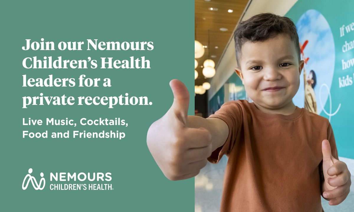 Will you be at the 2024 @PASMeeting? Join us for a special reception! When: Saturday, May 4, 6:30-8:30pm Where: Ontario Room at the InterContinental Toronto Centre RSVP to conferences@nemours.org if you'll be joining us! #PAS2024 #PASMeeting #WellBeyondMedicine