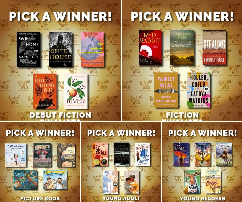 IT'S THAT TIME OF YEAR! Public voting is open for 34th Annual @MPIBA #ReadingtheWest #BookAwards. FORTY TITLES (narrowed from 180 by #TexasBooksellers) in the running, including plenty of our fabulous #TexasAuthors! Vote for your favorites by May 31st. readingthewest.com