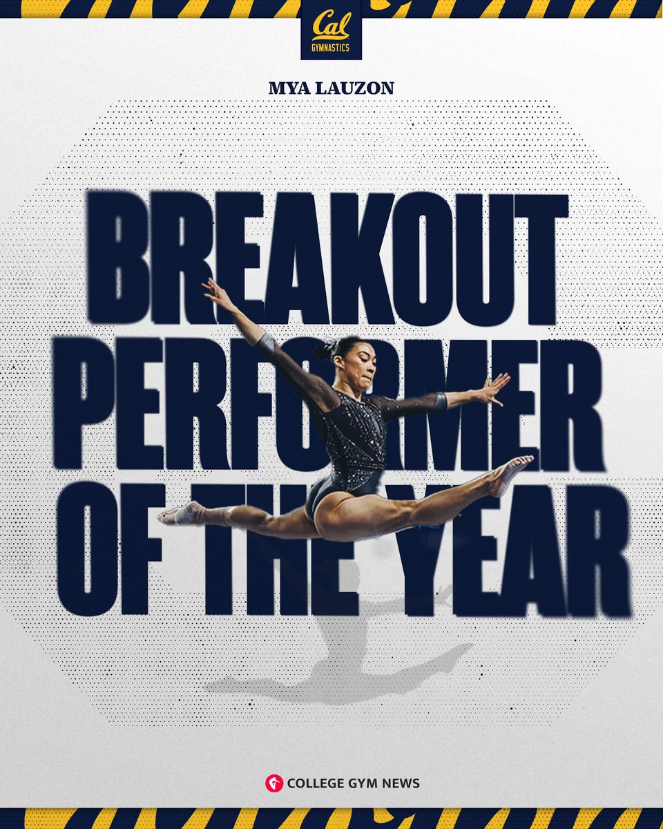 A season to remember! 🌟

Congratulations to Mya Lauzon on being named the @collegegymnews_ Breakout Performer of the Year!

#GoBears 🐻 | #OneDayBetter